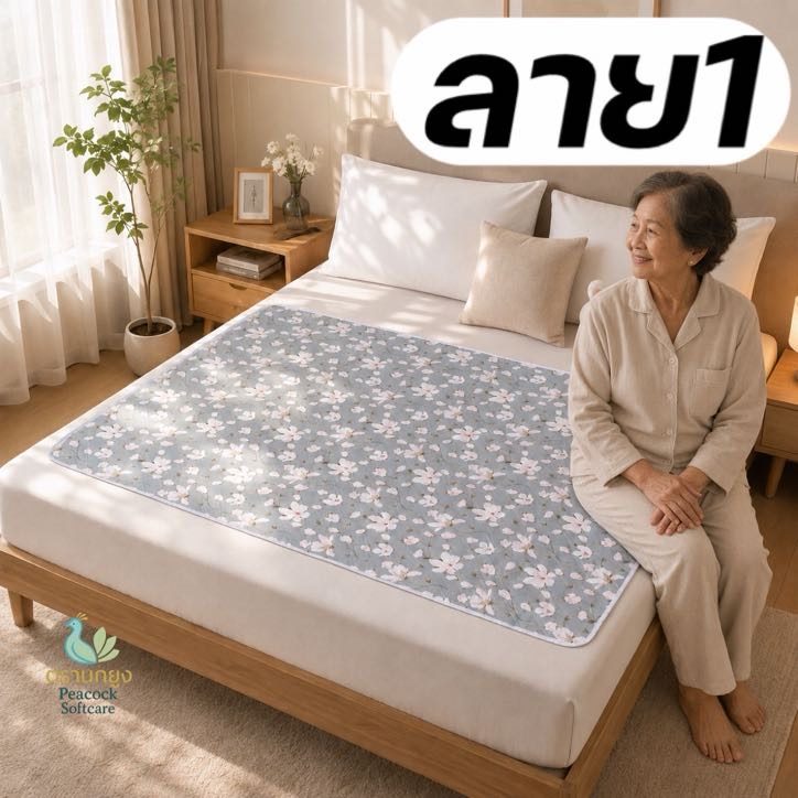 ลายที่ 01 เทาดอกไม้
